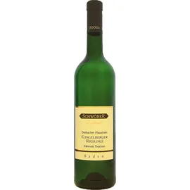 weinhaus schwörer Durbacher Plauelrain Klingelberger Riesling Kabinett trocken 0,75 l