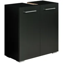 Badplaats Waschbeckenunterschrank, Jupiter 60cm Schwarz - Badezimmer, Badmöbel