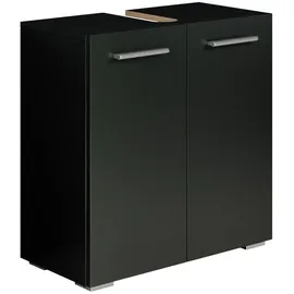 Badplaats Waschbeckenunterschrank, Jupiter 60cm Schwarz - Badezimmer, Badmöbel