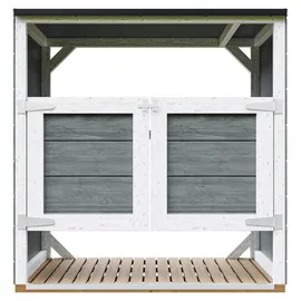 TIMBELA Mülltonnenbox M980A 153 x 159 cm grau