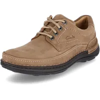 CLARKS Nature Three Oxford-Schuh, Sand Nubuk, 41.5