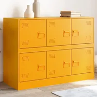 VidaXL Sideboard Senfgelb 99x39x73 cm Stahl