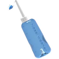 TEHAUX Nasenspülflasche zur Sanften Nasenreinigung mit Wasserflusskontrolle aus Kunststoff 500 ml und 2 Düsen Praktisch und Umkehrbar Einsetzbar für Erwachsene und Kinder