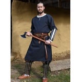 Battle Merchant Wikinger-Kostüm Mittelalter Tunika Albrecht mit Borte, langarm, dunkelblau XL blau XL | XL