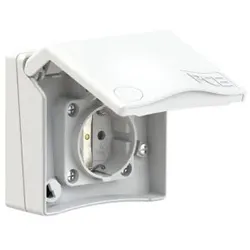 PCE 8430v Schutzkontakt-Anbausteckdose Design IP44 (weiß)