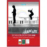 Stylex Schulblock / kariert / DIN A4 / gelocht / 50 Blatt