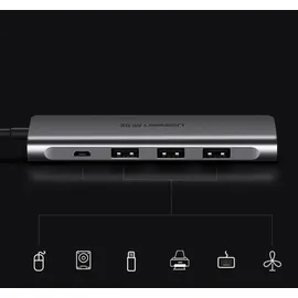 UGREEN 5-in-1 USB C Hub with 4K HDMI - Schwarz/Grau
