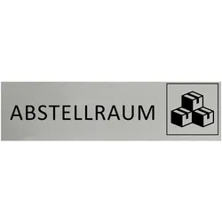 CombiCraft Aluminium Türschild Abstellraum 165x45mm mit 3M-Tape
