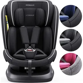 XOMAX 946i Kindersitz drehbar 360° mit ISOFIX, Liegefunktion I mitwachsend I 0-36 kg, 0-12 Jahre, Gruppe 0/1/2/3 I 5-Punkt-Gurt und 3-Punkt-Gurt I Bezug abnehmbar, waschbar I ECE R129