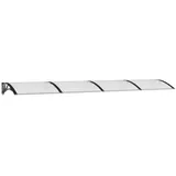 vidaXL Türvordach Schwarz und Transparent 350x75 cm Polycarbonat