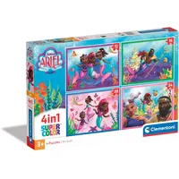 CLEMENTONI 4in1 Ariel Puzzle Kinder - Geschicklichkeitsspiel für Kinder ab 3 Jahren - Puzzle mit 12, 16, 20 & mit 24 Teilen - Puzzle Disney von Clementoni 21533