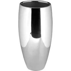 AFRICA hohe Vase silber-glänzend Ø 21 cm, Höhe 40 cm