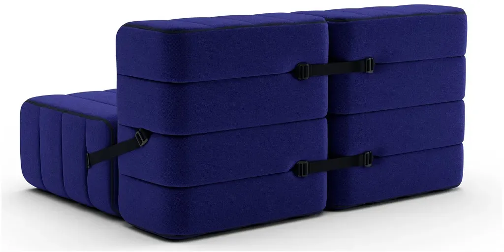 Curt Zweisitzer Modulsofa JET Blau