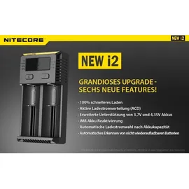 Nitecore Intellicharger New I2 Ladegerät - Black - One Size