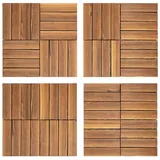 Kaket Terrassenfliese, Braun, Holz, 30x2x30 cm, Gartenzubehör, Terrassen- & Balkonböden, Terrassenfliesen