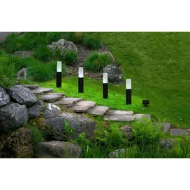 NÄVE Solarleuchte Kunststoff 26 cm 4er Set schwarz