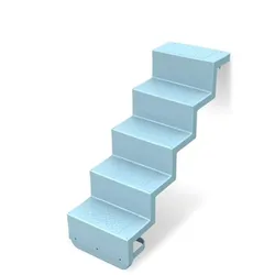 Polyester Treppe Eleganz - Wandbefestigung Meerblau