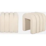 sweeek - 2er-Set zeitgenössische Hocker mit Stoffbezug