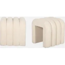 sweeek - 2er-Set zeitgenössische Hocker mit Stoffbezug