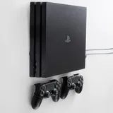 Floating Grip FG-PS4P-148B-151B-BU Spielkonsolenteil/-zubehör Wandhalterung, PS4 + 2x Controller, Schwarz