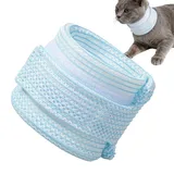 Katzenhalsbandage, verstellbare Wundschutzbandage, Halsband, atmungsaktiv, elisabethanische Stützabdeckung, für die Erholung nach Operationen, Anti-Kratzer, Anti-Leck-Schutz, weiche Wunde