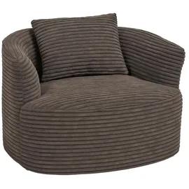 MCW Sessel P18 Cord 370 g/m2 70 x 70 x 70 cm Braun mit Kissen