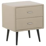 Beliani Nachttisch Essonne 41 x 48 x 56 cm Beige