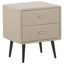 Beliani Nachttisch Essonne 41 x 48 x 56 cm Beige
