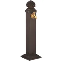 Relaxdays Standbrunnen antik, Wasserhahn, HBT: 81x21x24,5 cm, Wasserzapfsäule Garten,