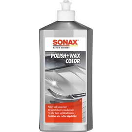 Sonax Polish+Wax Color silber/grau (500 ml) Politur mit grauen Farbpigmenten und Wachsanteilen, Art-Nr. 02963000