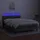 vidaXL Boxspringbett mit Matratze & LED Dunkelgrau 140x200 cm Stoff