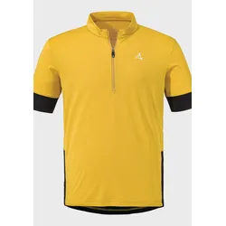 Radtrikot SCHÖFFEL "Bike CIRC Shirt Style Pinega MNS", Gr. 54, 5205, gelb, Oberstoff: 100% Polyester, sportlich, Kurzarm, Trikots