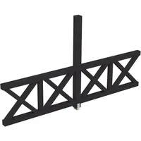 SKANHOLZ Andreaskreuz Seitenwand 343 x 210 cm grau