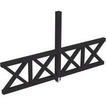 SKANHOLZ Andreaskreuz Seitenwand 343 x 210 cm grau