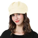 Superora Damen Schirmmütze Barett Ballonmütze Cap Gatsby Schirm Winter Mütze Newsboy - Einheitsgröße