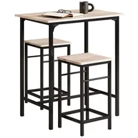 SoBuy Bartisch Set 3-teilig 75 x 120 x 75 cm Beige