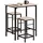 SoBuy Bartisch Set 3-teilig 75 x 120 x 75 cm Beige