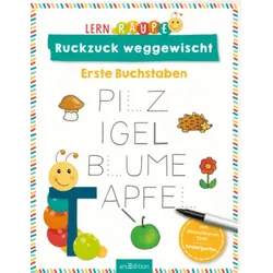 ARSEDITION 132883 Lernraupe - Ruckzuck weggewischt! Erste Buchstaben