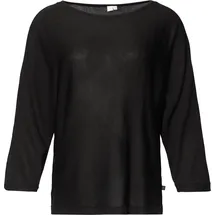 QS Strickpullover mit Fledermausärmeln Schwarz S