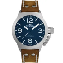 TW STEEL TW-Steel CS102 Canteen Herrenuhr 45mm 10ATM - Silber/Blau/Braun