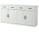stilvora Sideboard 160 x 80 x 35 cm Weiß