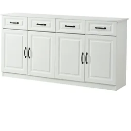 stilvora Sideboard 160 x 80 x 35 cm Weiß