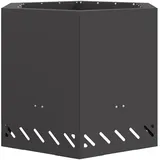 vidaXL Feuerplatz Schwarz 58 x 58 x 51 cm Stahl
