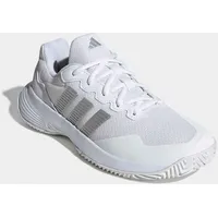 adidas Damen Tennisoutdoorschuhe GAMECOURT 2 E, Größe 42 2⁄3 in Weiß FTWWHT/SILVMT/SILVMT