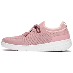 Slip-On Sneaker FITFLOP "SUPER-Q", Damen, Gr. 39, rosa (rosé), Textil, unifarben, sportlich, Schuhe, Slip-On Sneaker, Schlupfschuh mit Keilabsatz