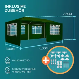 CASARIA Festzelt Rimini 3x6m UV-Schutz 50+