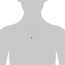 Orolino Halskette Gold 585 mit Blautopas (beh.) London blue 42/45cm lang