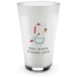 Mr. & Mrs. Panda Glas Einhorn Küche - Transparent - Geschenk, Latte Macchiato, Motivation, Premium Glas, Inspirierende Sprüche