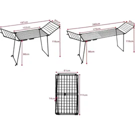 BRUNBESTE Teleskop Balkon Wäschetrockner XXL 2 Flügel 27m BRUNBESTE BB-3904