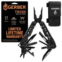 Gerber Multifunktionswerkzeug mit Nylon-Scheide und 17 Funktionen, Truss Multi-tool, Schwarz, 30-001780